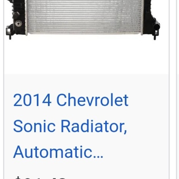 2014 CHEVY SONIC Radiator - Black and Silver - Picture 1 of 1